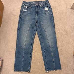 American Eagle Outfitters Low-Rise Baggy Straight Jeans - Short